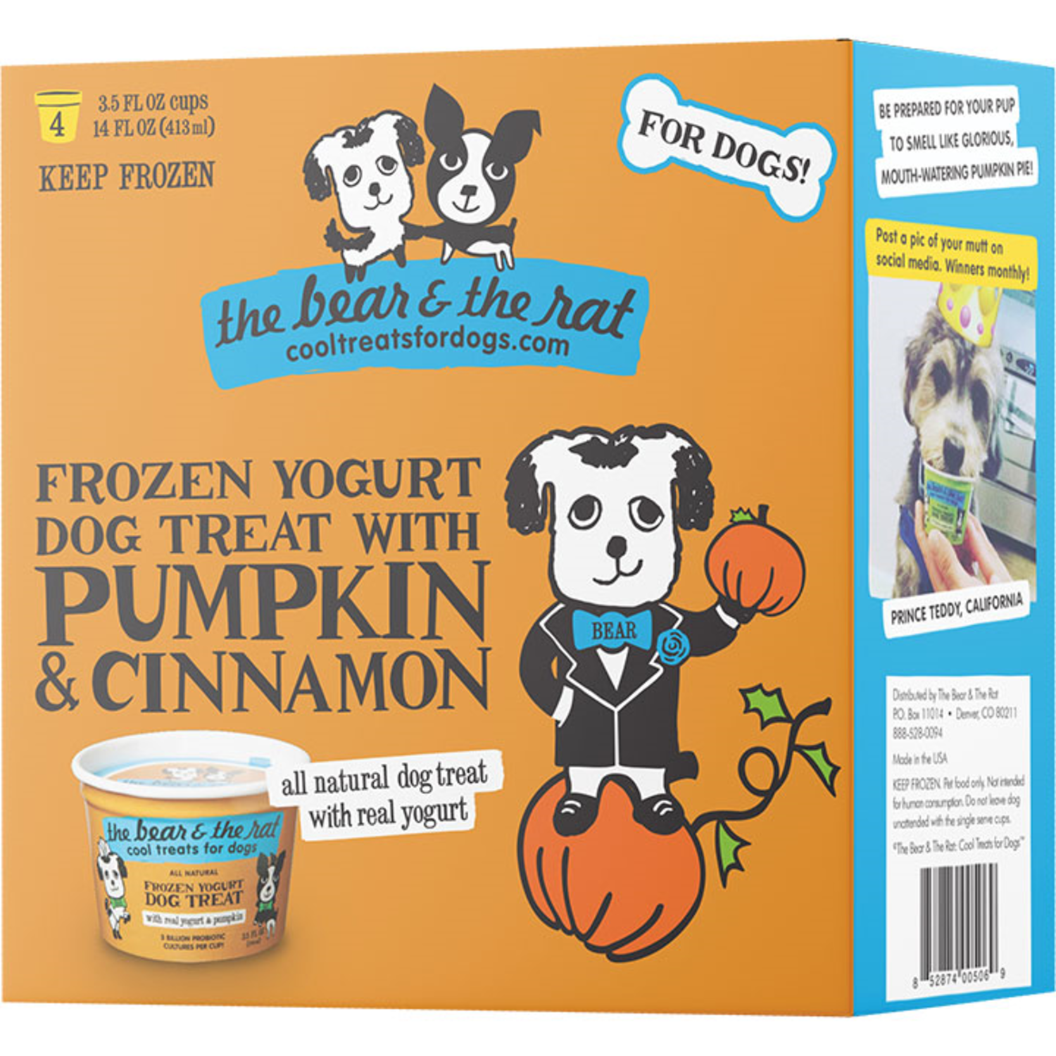 The Bear The Rat Frozen Yogurt Dog Treat Pumpkin Cinnamon