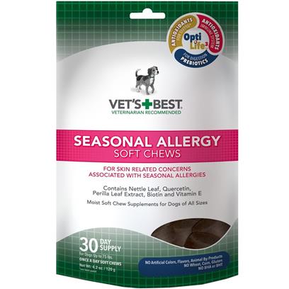 Vet s Best Seasonal Allergy Soft Chews Supplement For Dogs Amelie s Bark Shop